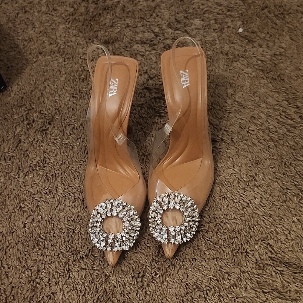 Zara Rhinestone Heels